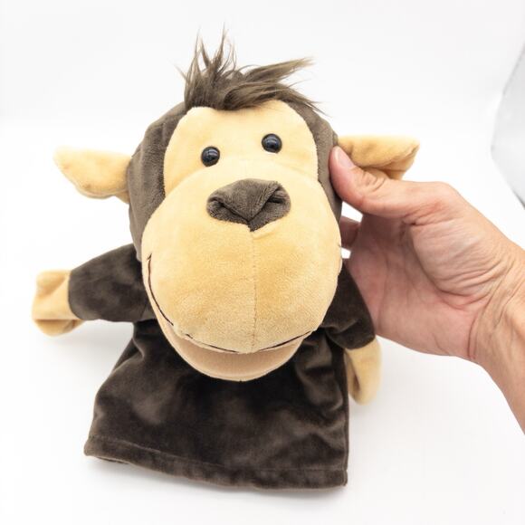 Safari Animal Hand Puppet Betterline Movable Mouths 9.5” Monkey Chimpanzee Chimp - Picture 2 of 7